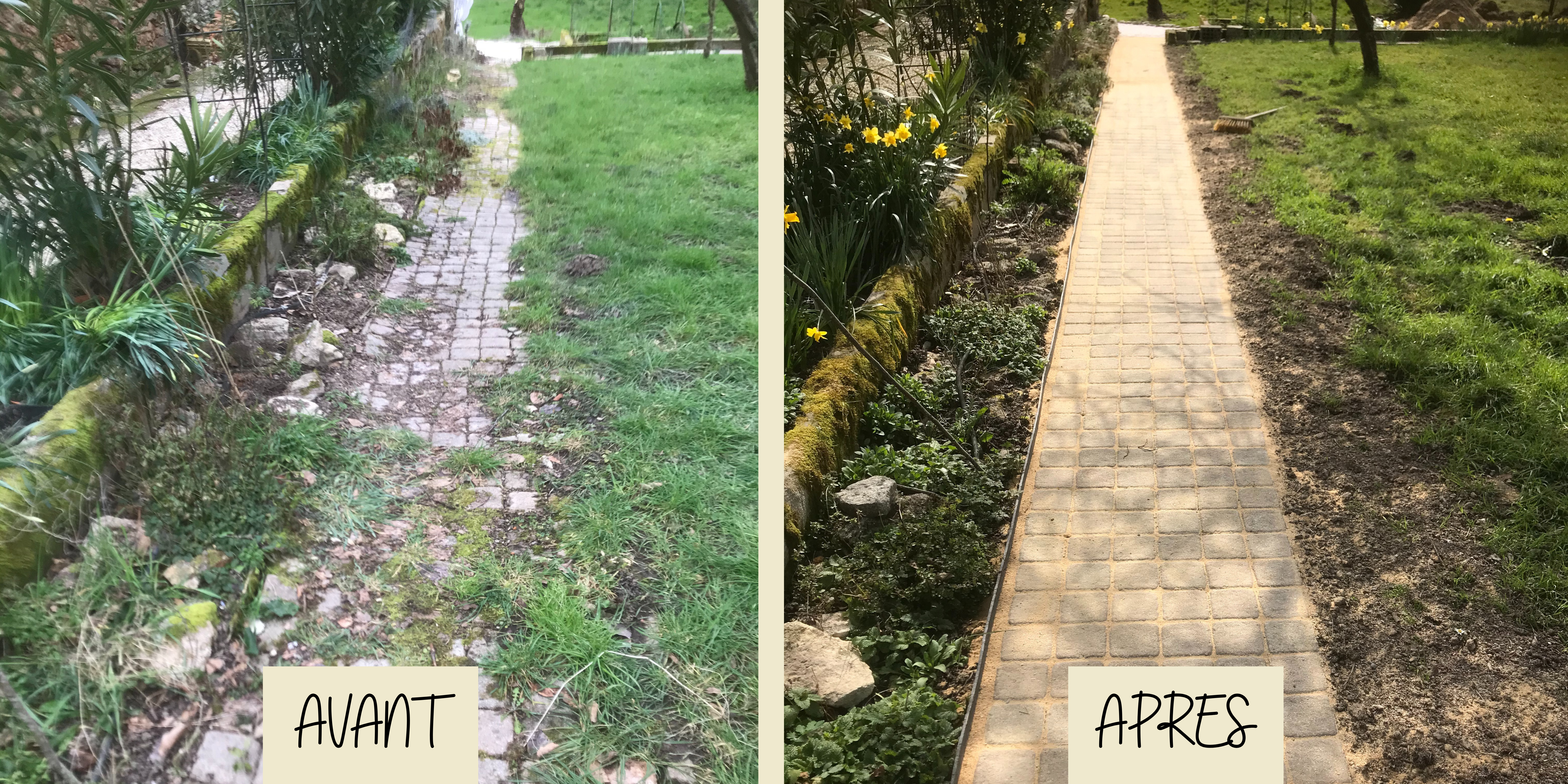 Rénovation d’une allée pavée